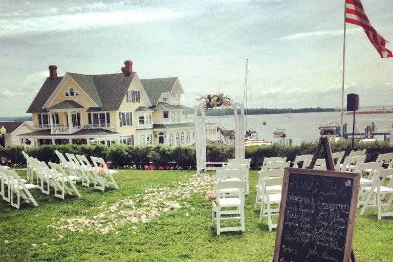 Wedding ceremony setup