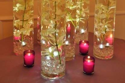 Flowers with candles