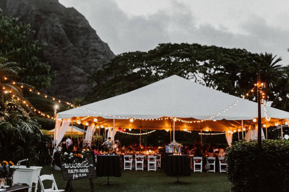 Reception tent