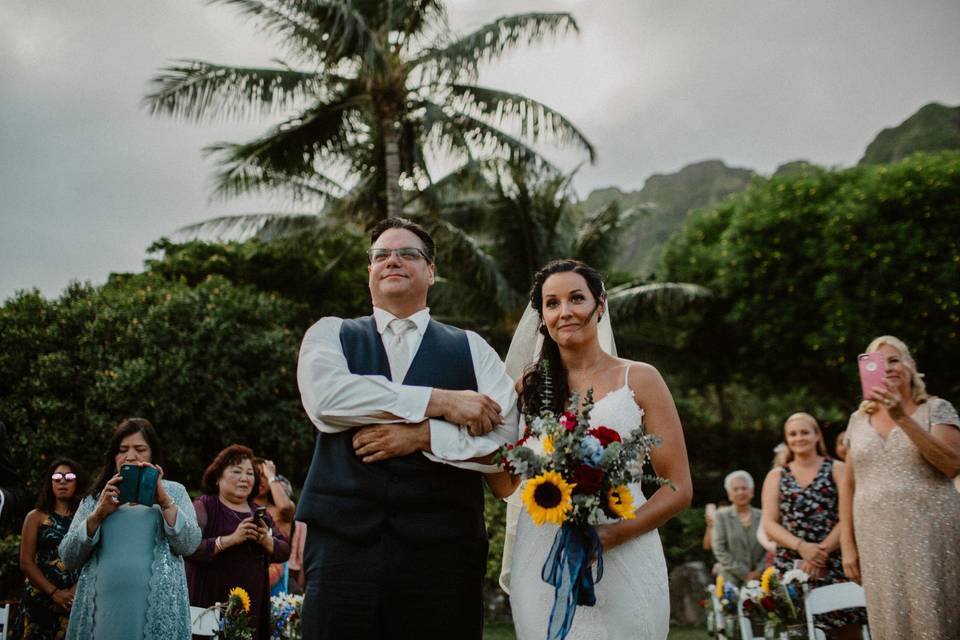 Escorting the bride