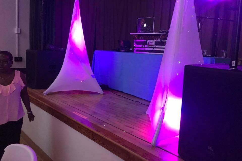 DJ booth lighting