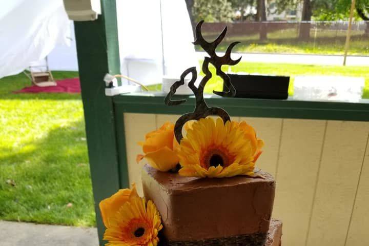 Sunflower chocolate cake
