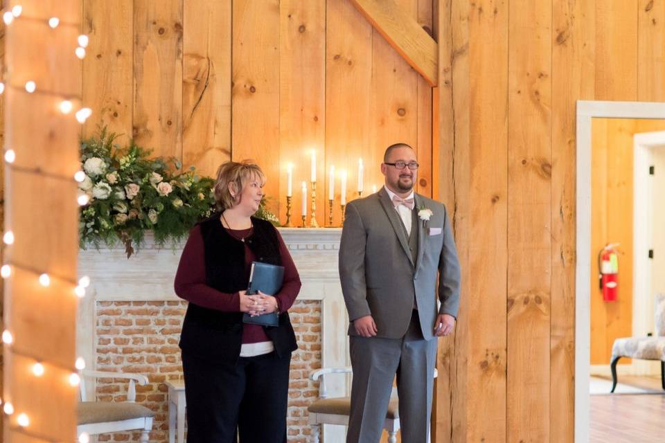 Waiting for the bride's entrance