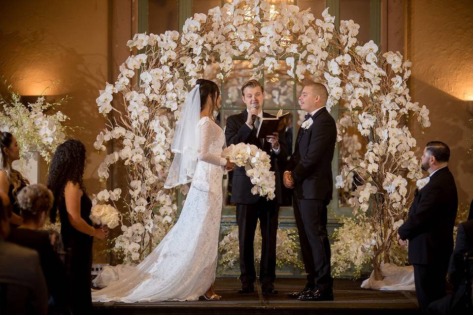 Ceremony Arch of orchids