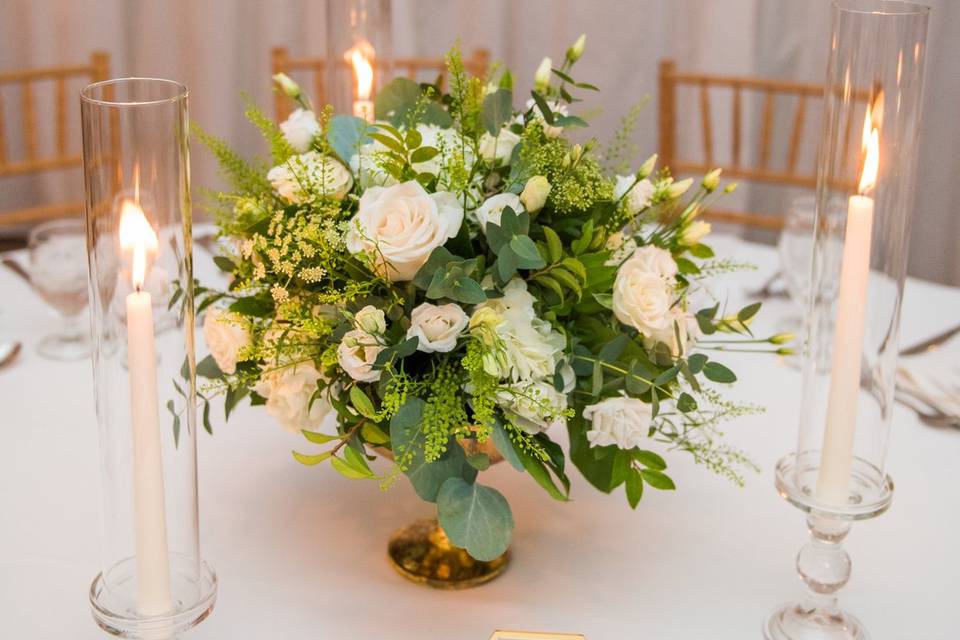 Low Centerpiece with Candles