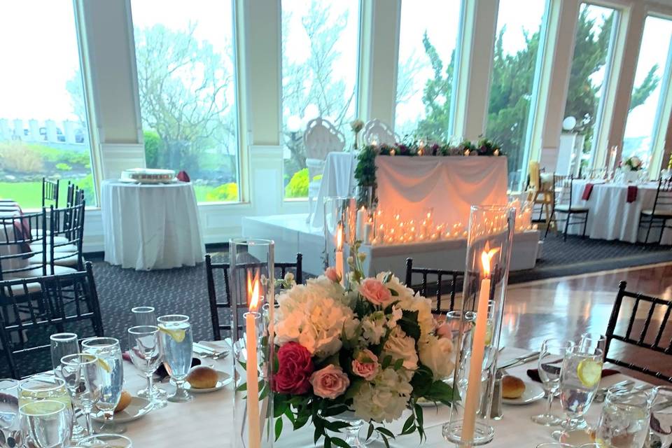 Low Centerpiece with Candles