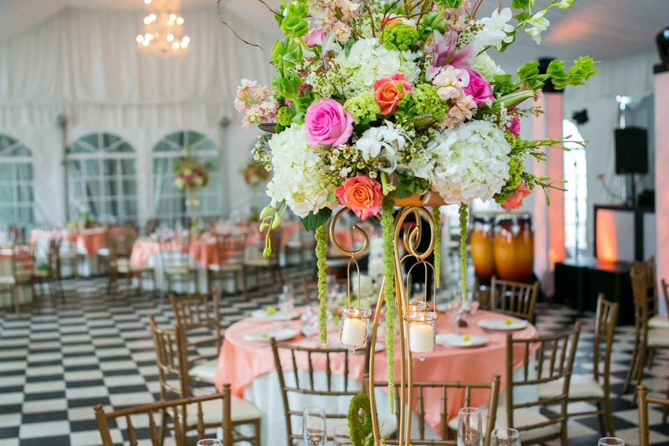 Elevated Colorful Centerpieces