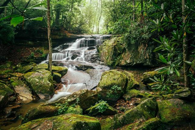 One of 5 waterfalls on propert