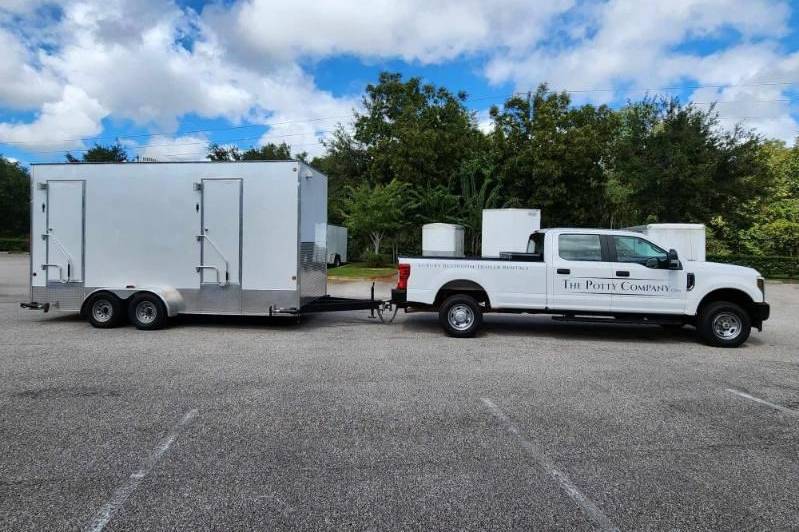 Our 4-stall restroom trailer i