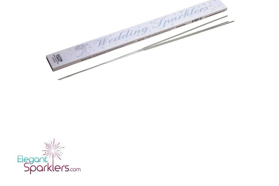 Premium Quality 14-inch wedding sparklers provide slightly more than a minute of beautiful gold sparkles for your wedding ceremony. These sparklers are the perfect size for being held during a wedding ceremony. Made of premium grade materials, they are a dependable favorite among wedding planners.