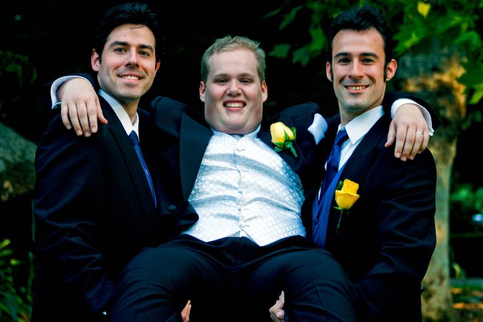 The groom with his groomsmen