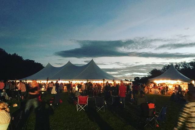 Tents at night