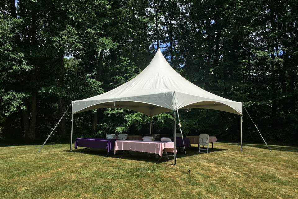 Simple tent set-up