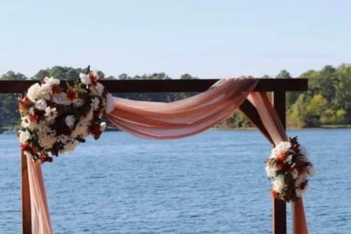 Lakeside Wedding arch in VT.