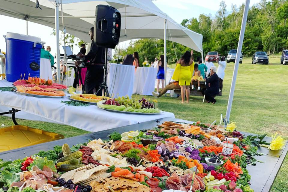 Charcuterie grazing table