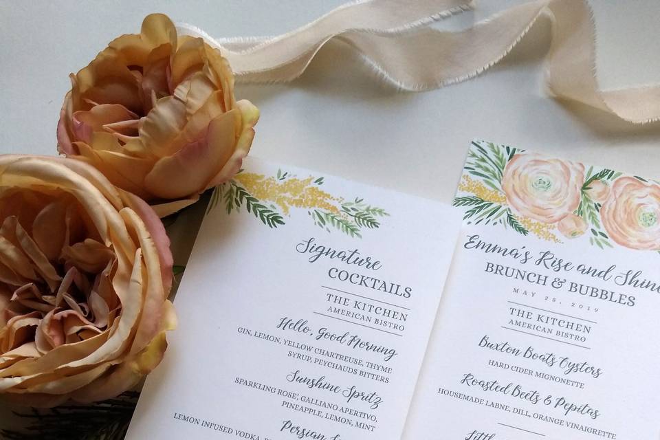 Menu Cards