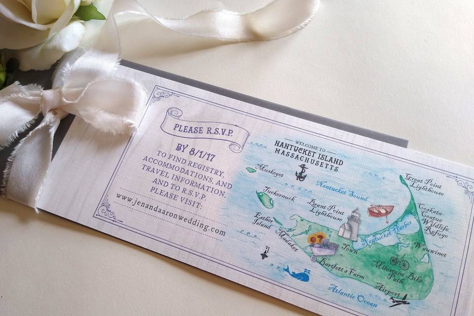 Custom Nantucket Invite