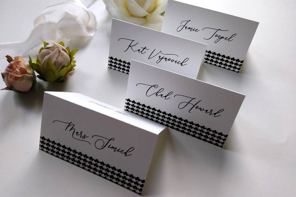 Table Number Cards