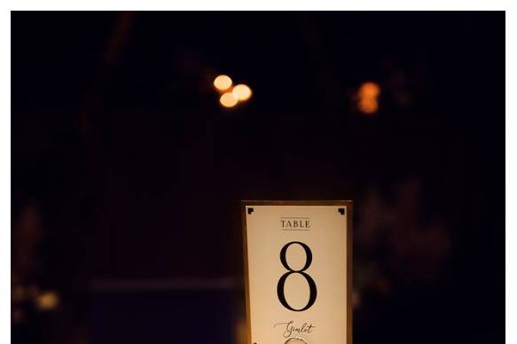 Table Number Cards