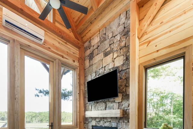 Cabin indoor sitting area