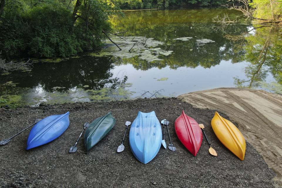 Kayaks near north lake