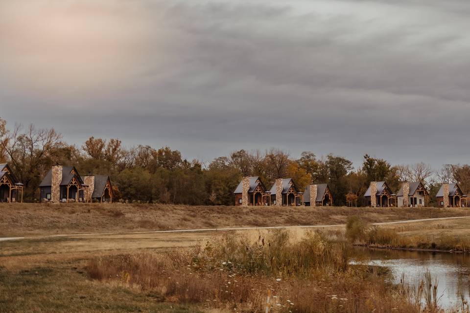 Cabins in the fall