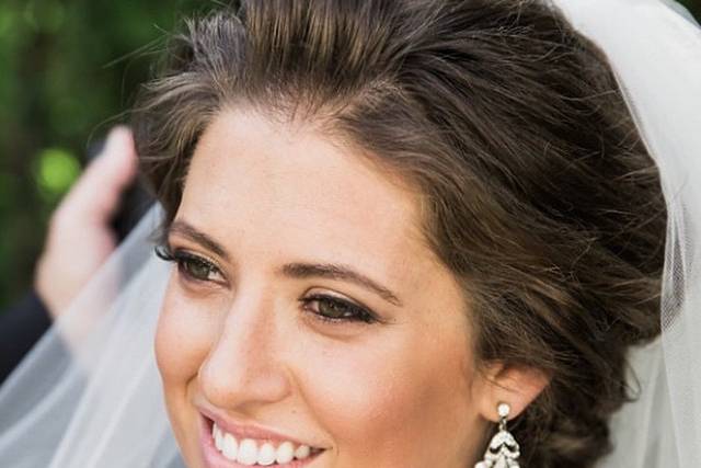 Dark haired bride