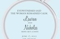 Solitaire Ring Altitude Save the Date Cards by Noteworthy Collections