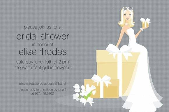 Bride on Gift (Blonde) Invitations by Doc Milo