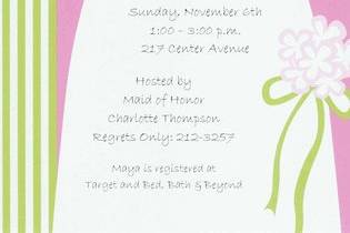 Bride & Bouquet Bridal Shower Invitations by Inviting Company