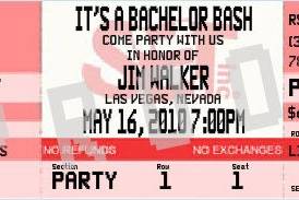 Red Bachelor Bash Ticket Invitations by Special Event Ticketing
