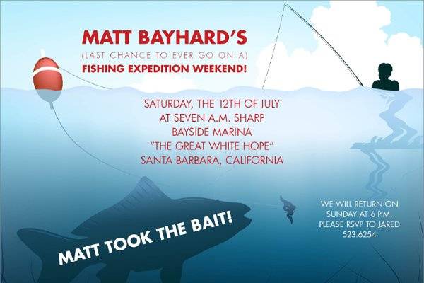 Fishing Trip Bachelor Party Invitations by Noteworthy Collections