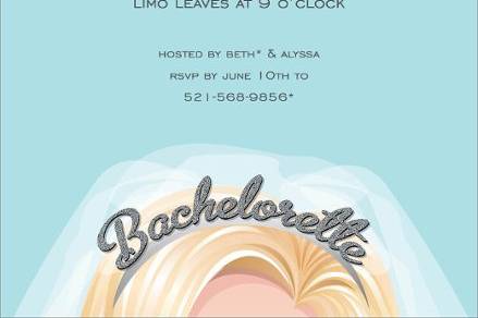Bachelorette Tiara Blonde Bachelorette Party Invitations by Noteworthy Collections