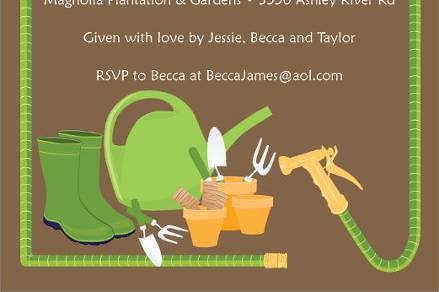 Hose Border Garden Shower Invitations by Noteworthy Collections