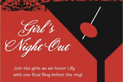 Girl's Night Martini Invitations by IB Designs