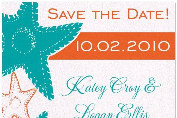 Starfish Save the Date by The Green Kangaroo