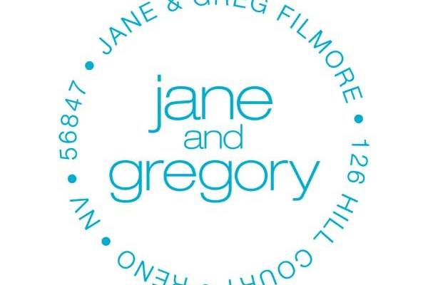 Plain Jane & Gregory in Turquoise (Color only available for Snap Stamp)