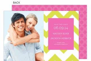 Chevron Wedding Save The Date Photo Card
by Modern Posh