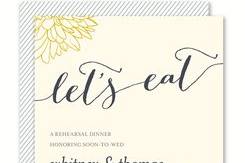 Let's Eat Floral Rehearsal Dinner Invitation
by Noteworthy Collections