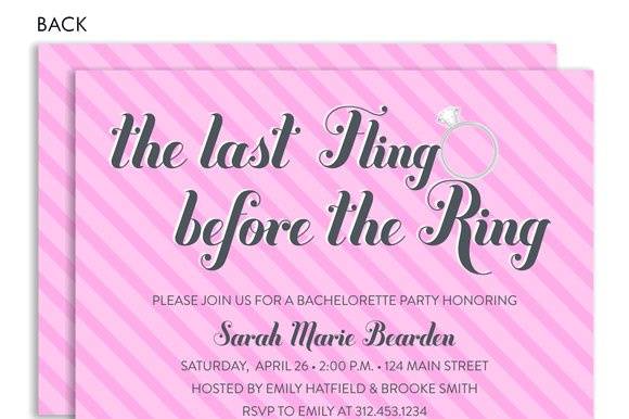 One Last Fling Bachelorette Party Invitation
by Noteworthy Collections