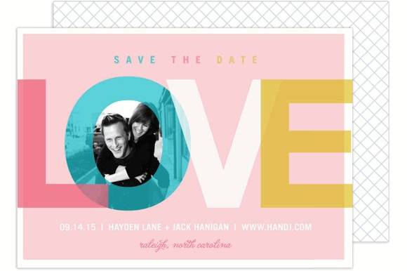 Love Theme Save The Date Photo Card
by Modern Posh