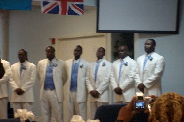 Bestman and Groomsmen at the ceremony