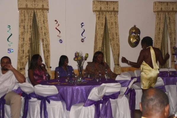 Wedding reception area