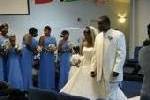 Bride and Groom at the end of the ceremony walking down the isle
