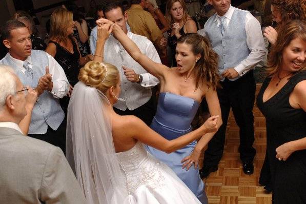 Happy dancing bride!