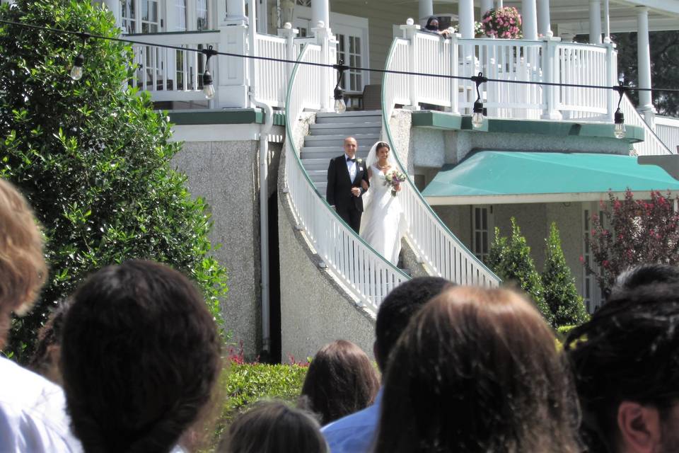 Bride's grand entrance