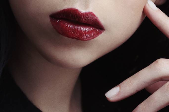 Skin and dramatic makeup