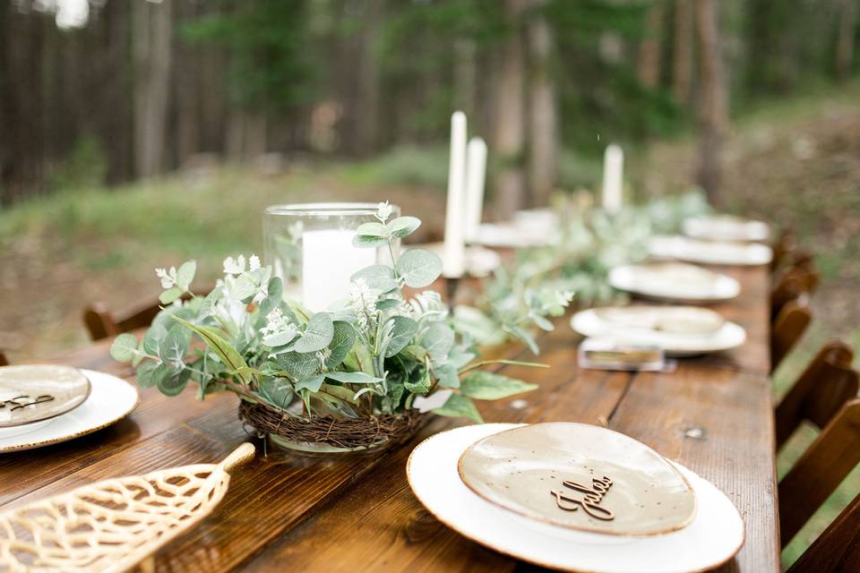 Rustic table setting