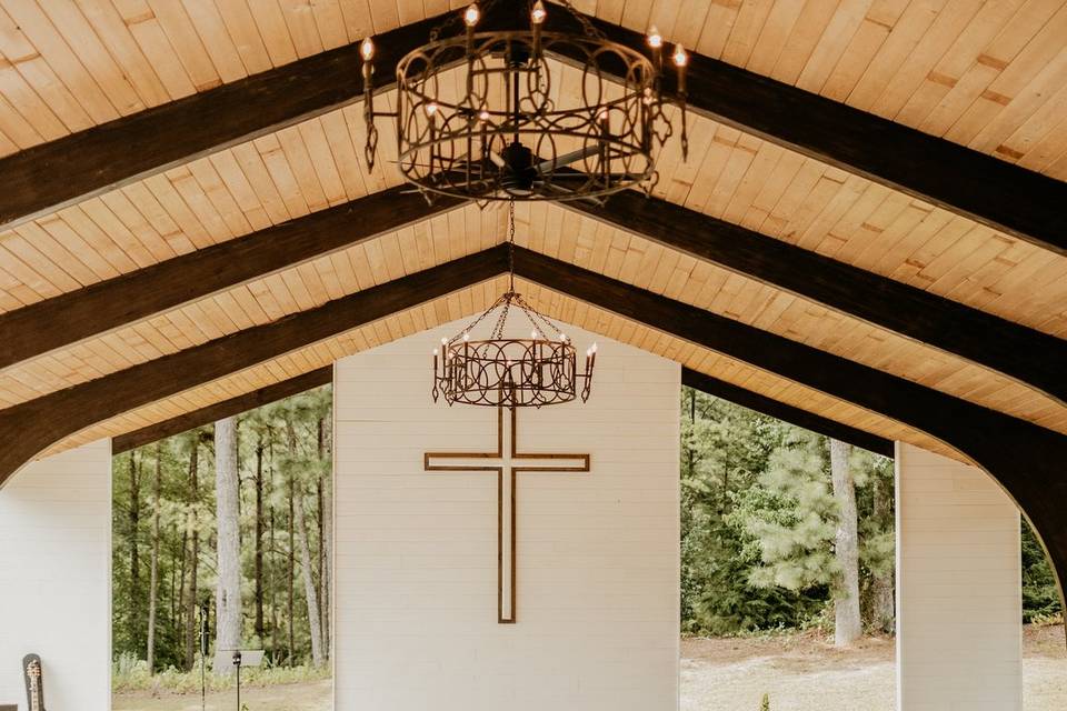 Chapel w/ benches setup