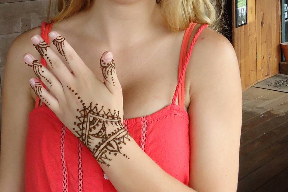 Lovely henna hand